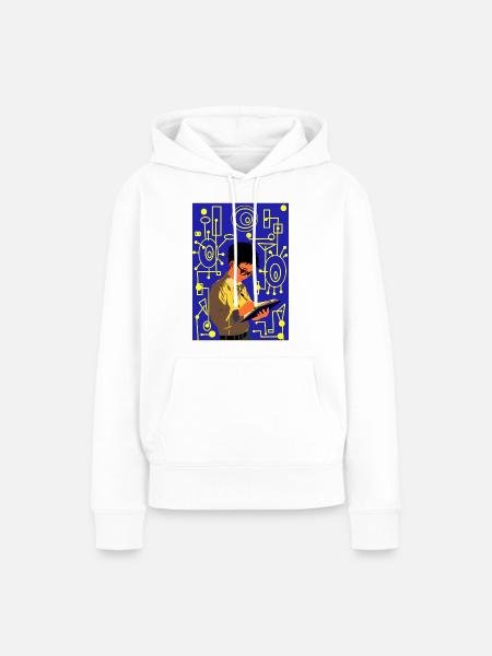 Künftiger Gelehrter - Frauen Premium Bio Hoodie - Weiß