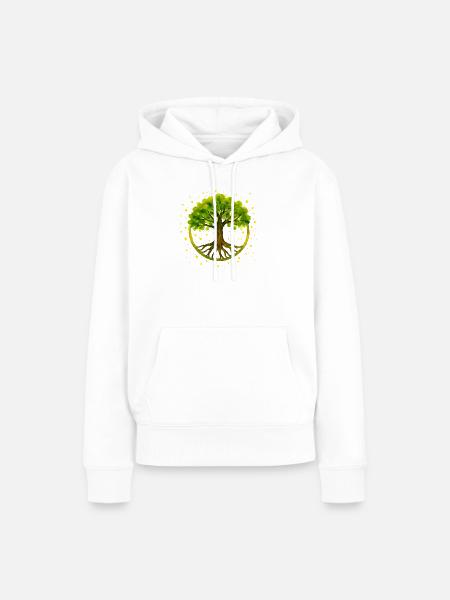 Lebensbaum - Frauen Premium Bio Hoodie - Weiß