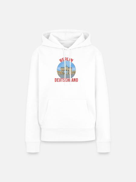 Deutsche Stadt Berlin - Frauen Premium Bio Hoodie - Weiß