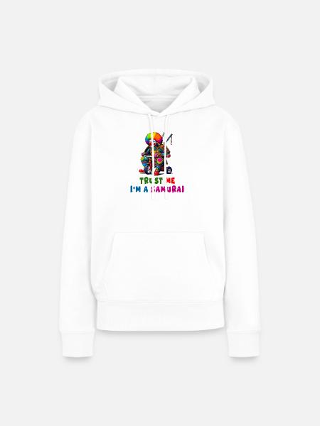 Samurai Clown - Frauen Premium Bio Hoodie - Weiß