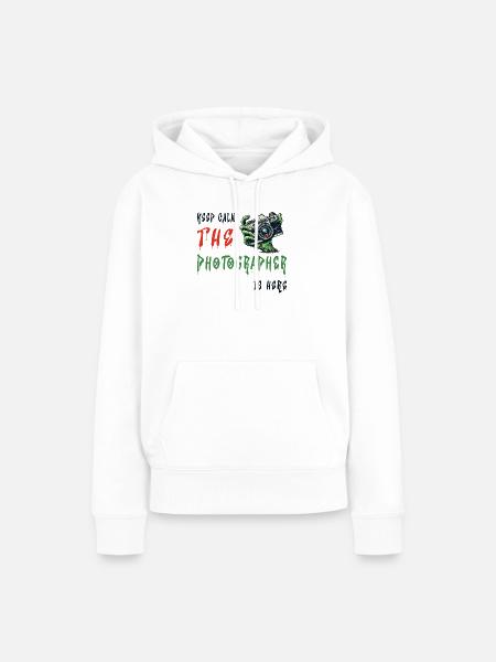 Zombie Photographer Alert - Frauen Premium Bio Hoodie - Weiß