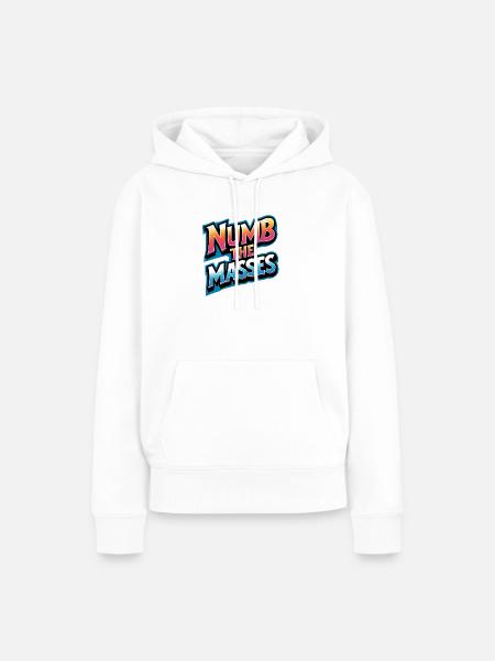 Numb The Masses - Frauen Premium Bio Hoodie - Weiß