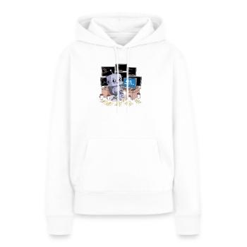 404: Schlaf nicht gefunden - Frauen Premium Bio Hoodie - Weiß - Vorne - Julia (174cm)