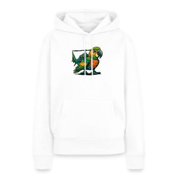Heli-Parrot en utilisation - Sweat à capuche Premium bio Femme - blanc - Devant - Julia (174cm)