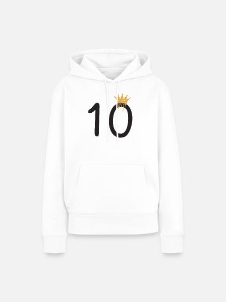10 - Frauen Premium Bio Hoodie - Weiß