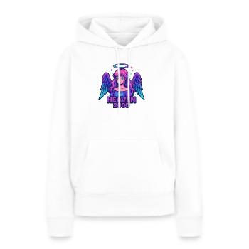 Himmlisches Engel-Design - Frauen Premium Bio Hoodie - Weiß - Vorne - Julia (174cm)