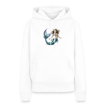 Nymphe de mer à nageoire écailleuse - Sweat à capuche Premium bio Femme - blanc - Devant - Julia (174cm)