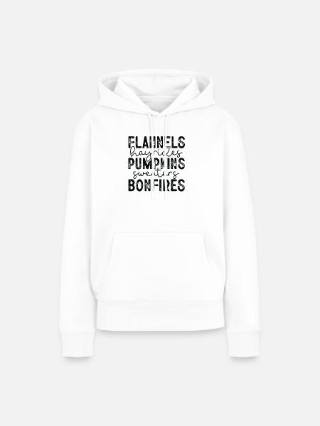 Halloween-Kürbis-Jubel - Frauen Premium Bio Hoodie - Weiß