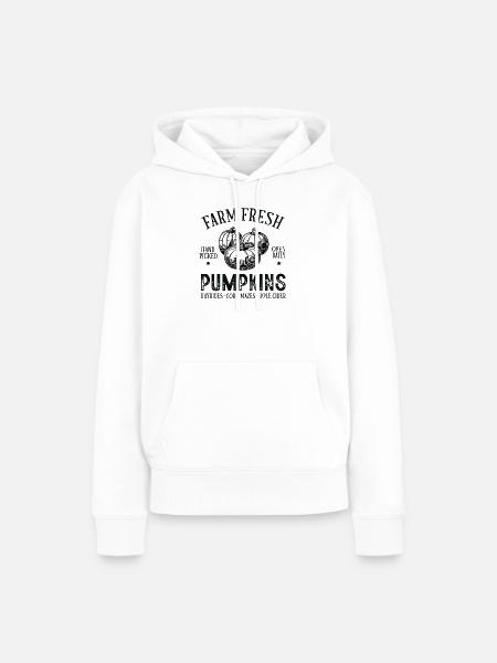Herbstkürbisse im rustikalen Stil - Frauen Premium Bio Hoodie - Weiß