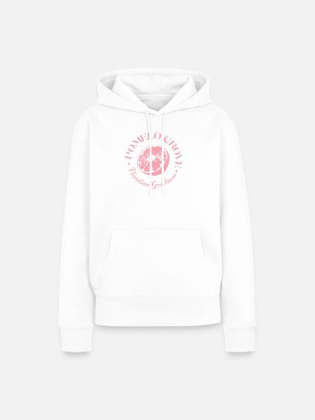 Rosa Zitrusfrüchte Umarmung Design - Frauen Premium Bio Hoodie - Weiß