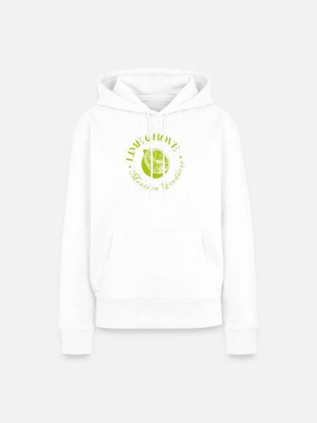 Limette und Zitrone Botanisches Design - Frauen Premium Bio Hoodie - Weiß
