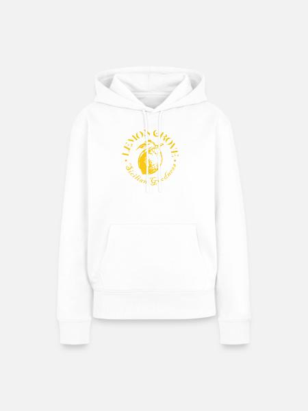 Zitronenanbauer-Abzeichen-Design - Frauen Premium Bio Hoodie - Weiß