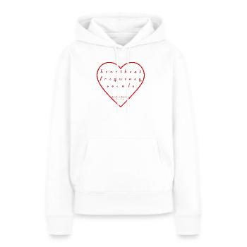 Herzschlag Schallwelle Illustration - Frauen Premium Bio Hoodie - Weiß - Vorne - Julia (174cm)