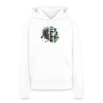 Gorilla - Frauen Premium Bio Hoodie - Weiß - Vorne - Julia (174cm)