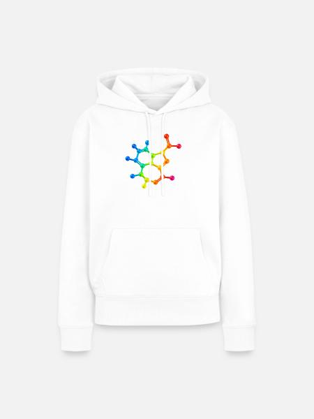 Trippy acid has visual effect - Frauen Premium Bio Hoodie - Weiß