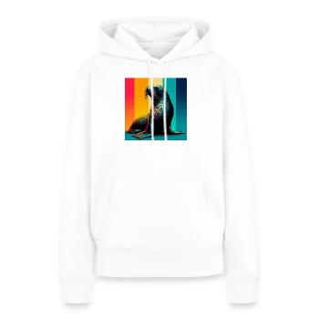 Siegel - Frauen Premium Bio Hoodie - Weiß - Vorne - Julia (174cm)