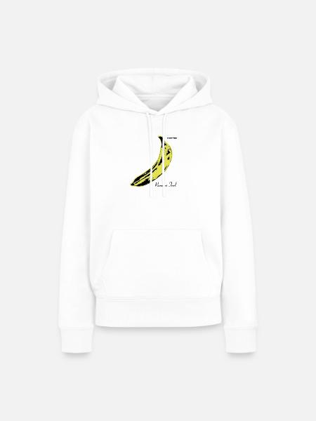 Runners Fuel - Banane Pop Art - Frauen Premium Bio Hoodie - Weiß