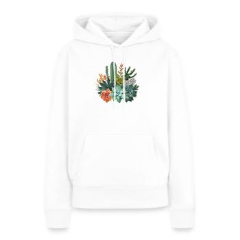 Succulents & Cacti Watercolor Composition - Women’s Premium Organic Hoodie - white - Front - Julia (174cm)