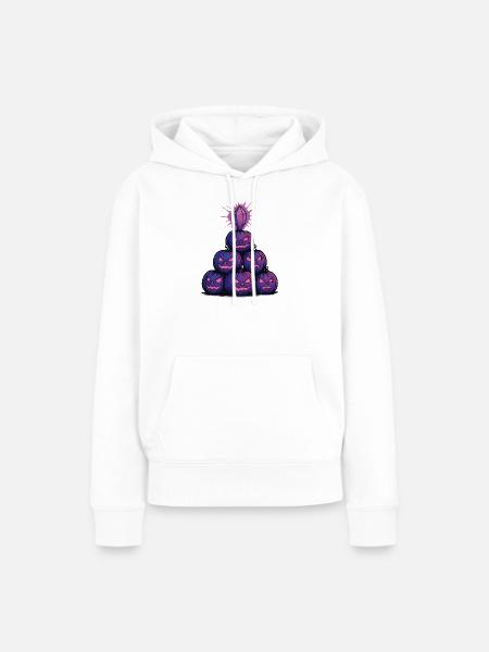 Herbstlicher Halloween-Spuk - Frauen Premium Bio Hoodie - Weiß
