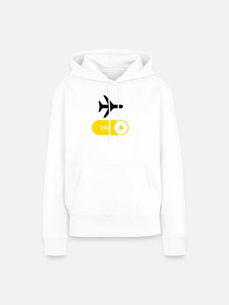 Weltreisen - AUF - Frauen Premium Bio Hoodie - Weiß