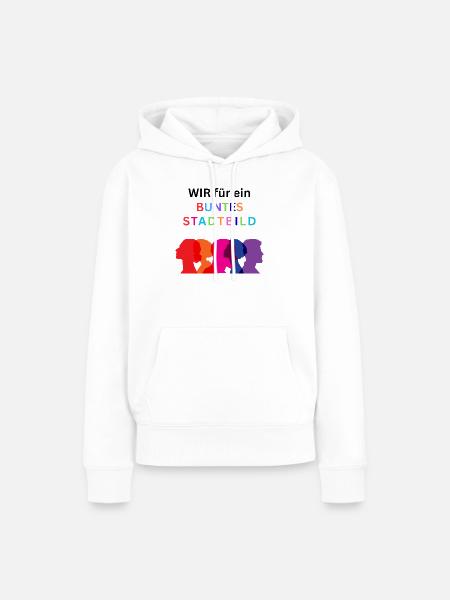 WIR FÜR EIN BUNTES STADTBILD - Frauen Premium Bio Hoodie - Weiß