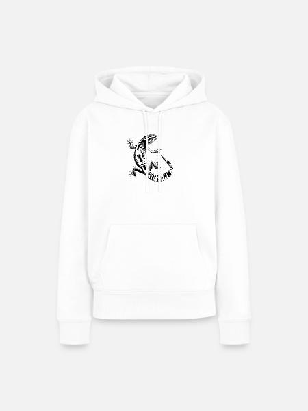 Leopardgecko - Frauen Premium Bio Hoodie - Weiß