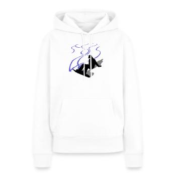Planche à neige - Sweat à capuche Premium bio Femme - blanc - Devant - Julia (174cm)