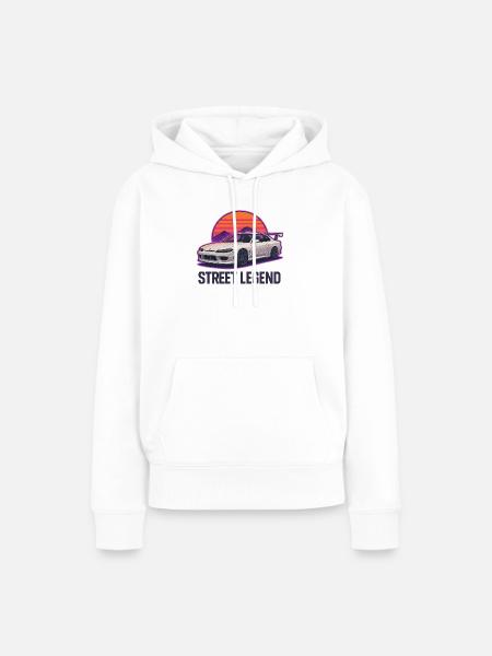 Straßenlegende Sunset Drift - Frauen Premium Bio Hoodie - Weiß