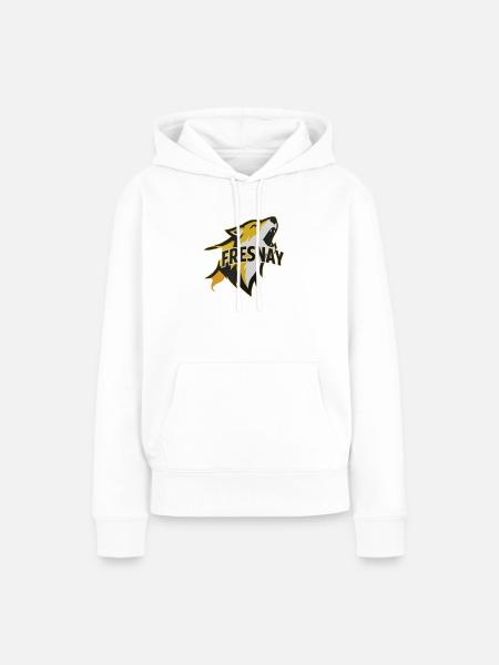 Wolf Fresnay heult - Frauen Premium Bio Hoodie - Weiß