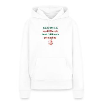 Vin chaud marché de Noël drôle de Noël - Sweat à capuche Premium bio Femme - blanc - Devant - Julia (174cm)