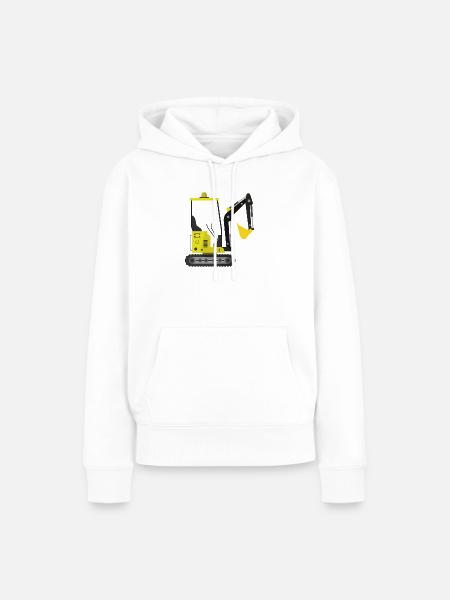 Bagger - Frauen Premium Bio Hoodie - Weiß