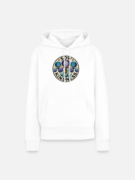 Sä-Freundlichkeit Iris-Kreis - Frauen Premium Bio Hoodie - Weiß