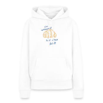 Ein Croissant bitte - Frauen Premium Bio Hoodie - Weiß - Vorne - Julia (174cm)