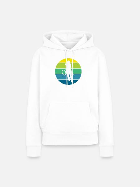 Tennis - Frauen Premium Bio Hoodie - Weiß