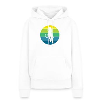 Tennis - Frauen Premium Bio Hoodie - Weiß - Vorne - Julia (174cm)