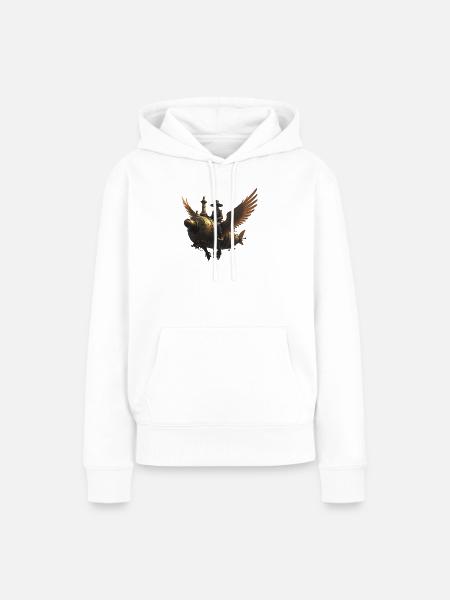 Steampunk Ranchflug mit Flügeln - Frauen Premium Bio Hoodie - Weiß