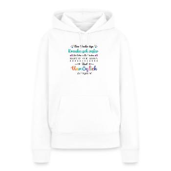 Krankenschwester Beruf Spruch Abschied Geschenk - Frauen Premium Bio Hoodie - Weiß - Vorne - Julia (174cm)