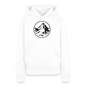 Berg Symbol Gipfel - Frauen Premium Bio Hoodie - Weiß - Vorne - Julia (174cm)