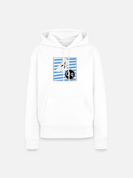 Q wie Qualle - Frauen Premium Bio Hoodie - Weiß