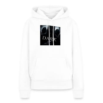 Ombres des Ténèbres - Sweat à capuche Premium bio Femme - blanc - Devant - Julia (174cm)