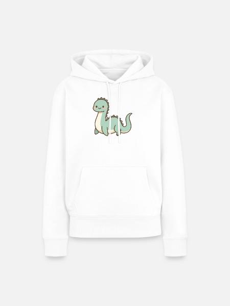 Niedliches Pastell-Monster von Loch Ness - Frauen Premium Bio Hoodie - Weiß