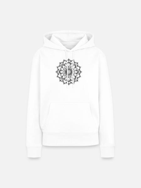 Mandala - Frauen Premium Bio Hoodie - Weiß