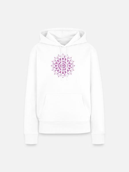 Mandala - Frauen Premium Bio Hoodie - Weiß