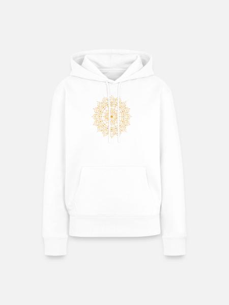 Mandala - Frauen Premium Bio Hoodie - Weiß