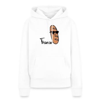 France Baguette - Frauen Premium Bio Hoodie - Weiß - Vorne - Julia (174cm)