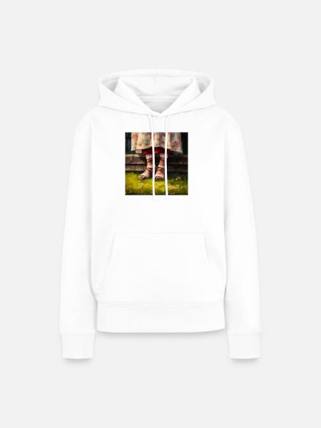 Sommerpastoral - Frauen Premium Bio Hoodie - Weiß