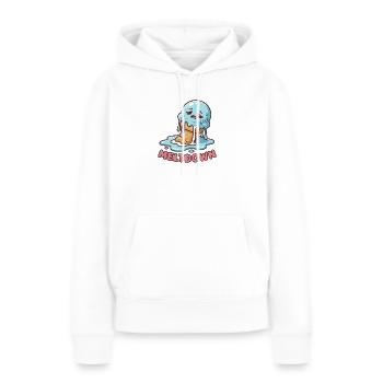 Effondrement total - Dessert triste et drôle - Sweat à capuche Premium bio Femme - blanc - Devant - Julia (174cm)