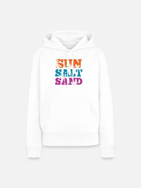 Sommer – Sonnensalz-Sand - Frauen Premium Bio Hoodie - Weiß