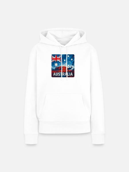 Australien Reise Design - Frauen Premium Bio Hoodie - Weiß
