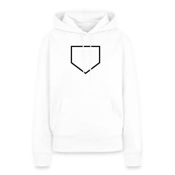 Marbre de baseball - Sweat à capuche Premium bio Femme - blanc - Devant - Julia (174cm)
